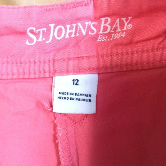 🍑🩷 NWOT Womens St Johns Bay Pink Coral Size 6/8P Skort Preppy Golf Lunch - Picture 2 of 4